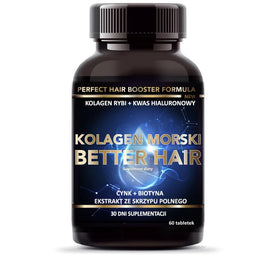 Intenson Kolagen Morski Better Hair + Witamina C + Kwas Hialuronowy suplement diety 60 tabletek