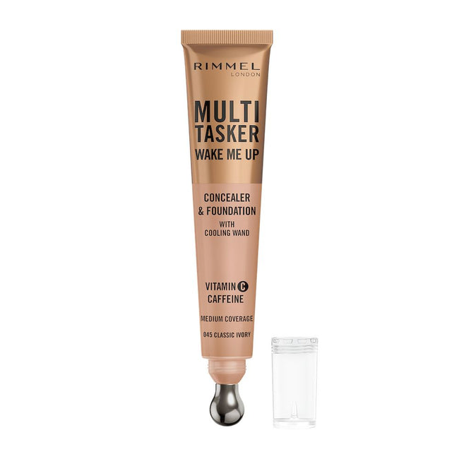 Rimmel Multi-Tasker Wake Me Up rozświetlający korektor z masującym aplikatorem 045 Classic Ivory 20ml