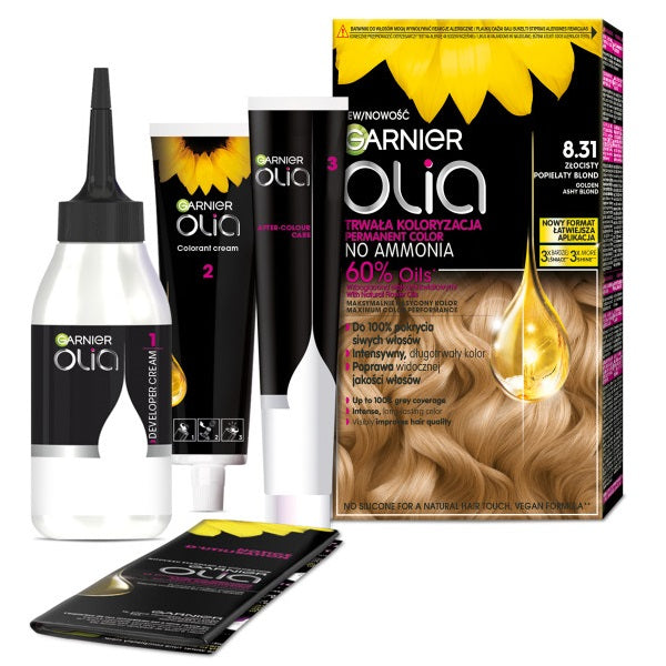 Garnier Olia farba do włosów 8.31 Złocisty Popielaty Blond