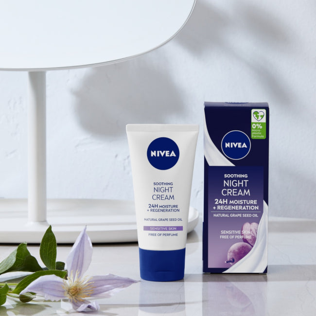 Nivea 24H Nawilżenia kojąco-regenerujący krem na noc 50ml