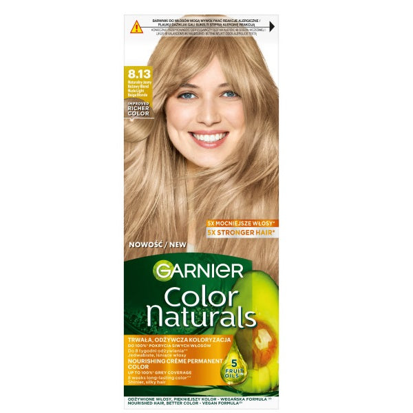 Garnier Color Naturals odżywcza farba do włosów 8.13 Naturalny Jasny Blond