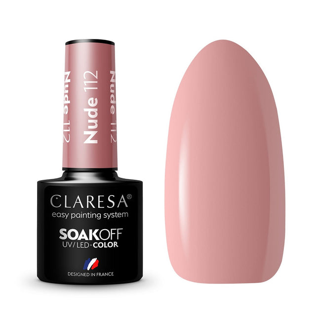 Claresa Soak Off UV/LED Nude lakier hybrydowy 112 5g