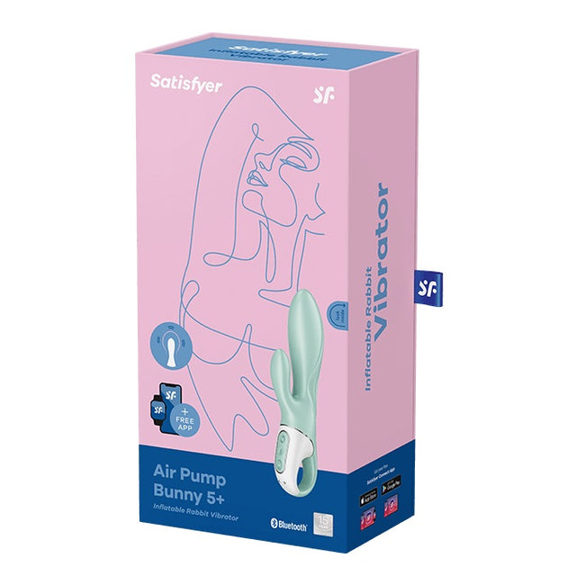 Satisfyer Air Pump Bunny 5+ wibrator z pompką Mint