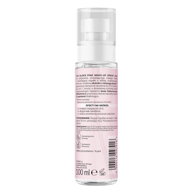 AA Pink Aloes utrwalająco-nawilżający spray 2w1 100ml