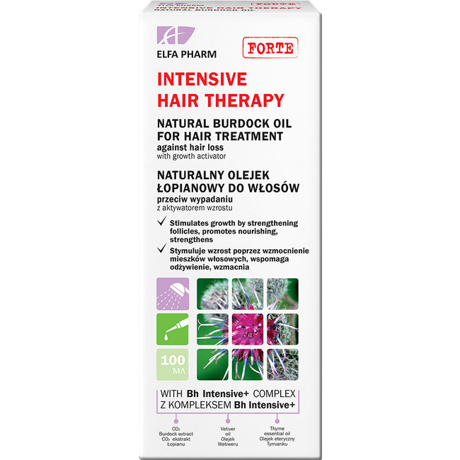 Elfa Pharm Intensive Hair Therapy naturalny olejek łopianowy do włosów przeciw wypadaniu z aktywatorem wzrostu 100ml