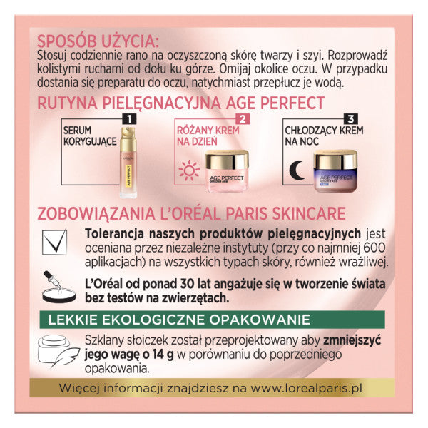 L'Oreal Paris Age Perfect Golden Age różany krem ujędrniający na dzień 50ml