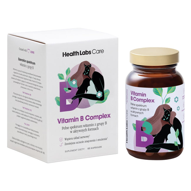 HealthLabs Vitamin B Complex kompleks witamin z grupy B suplement diety 60 kapsułek