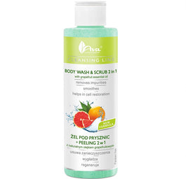 Ava Laboratorium Cleansing Line żel pod prysznic + peeling 2w1 z naturalnym olejkiem grapefruitowym 200ml