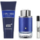 Mont Blanc Explorer Ultra Blue zestaw woda perfumowana spray 100ml + woda perfumowana spray 7.5ml + żel pod prysznic 100ml