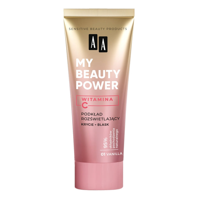 AA My Beauty Power rozświetlający podkład 01 Vanilla 30ml