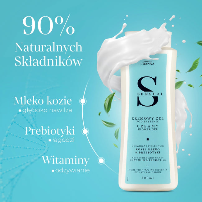 Joanna Sensual kremowy żel pod prysznic kozie mleko & prebiotyki 500ml