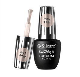 Silcare Top Coat Silk Delight No Wipe top do lakierów hybrydowych 9ml