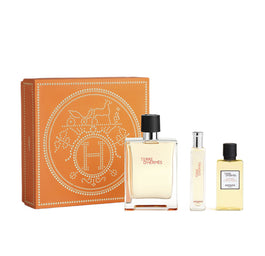 Hermes Terre D'Hermes zestaw woda toaletowa spray 100ml + woda toaletowa spray 15ml + żel pod prysznic 40ml