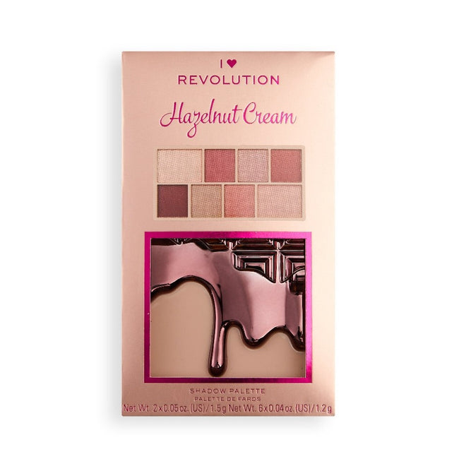 Makeup Revolution I Heart Revolution Mini Chocolate Eyeshadow Palette mini paletka cieni do powiek Hazelnut Cream 10.2g