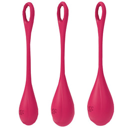 Satisfyer Yoni Power 1 zestaw kulek do treningu mięśni Kegla Red