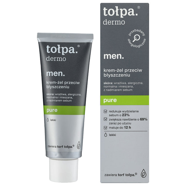 Tołpa Dermo Men Pure lekki krem-żel przeciw błyszczeniu 40ml