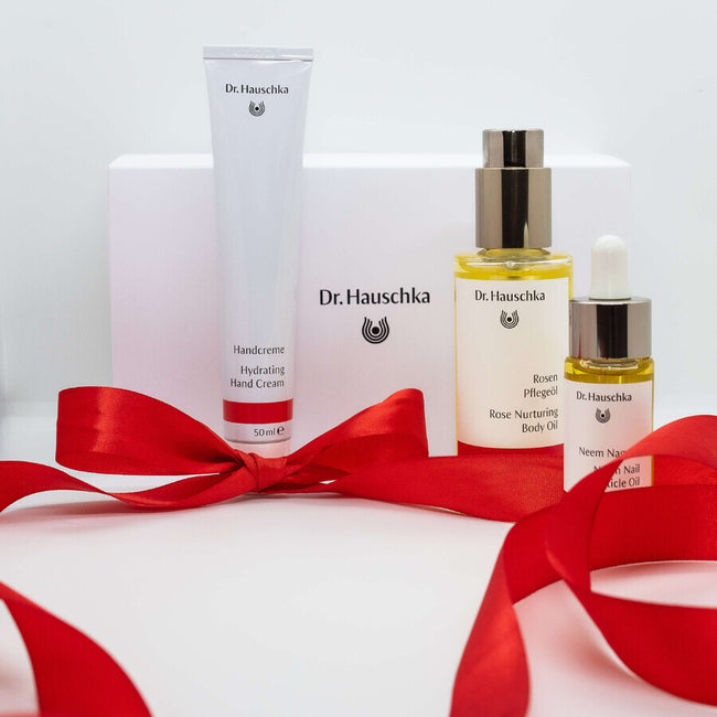 Dr. Hauschka Beautiful Body zestaw krem do rąk 50ml + olejek do ciała 75ml + olejek do paznokci 18ml