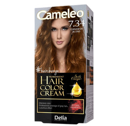 Cameleo Omega Permanent Hair Color Cream trwale koloryzująca farba do włosów 7.34 Cinnamon Blond