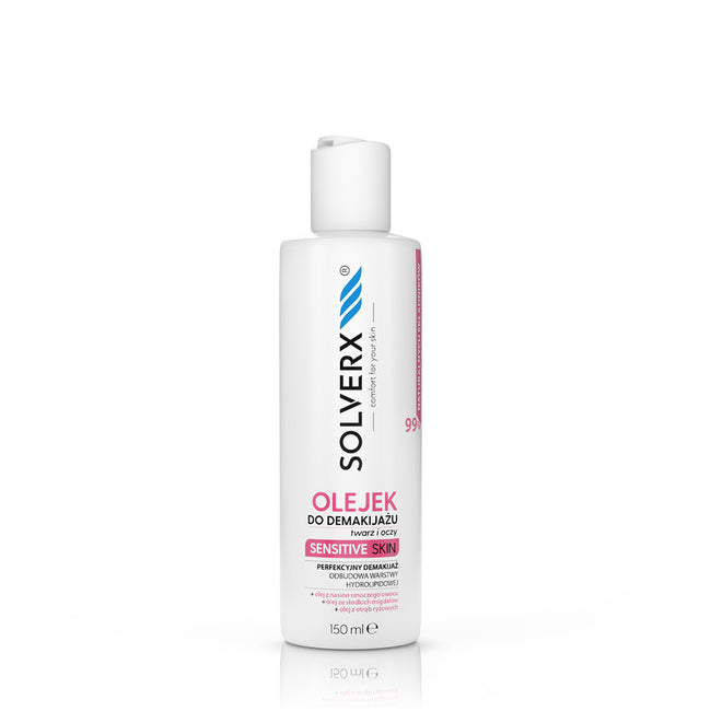 SOLVERX Sensitive Skin for Women olejek do demakijażu twarzy i oczu skóra wrażliwa i naczynkowa 150ml