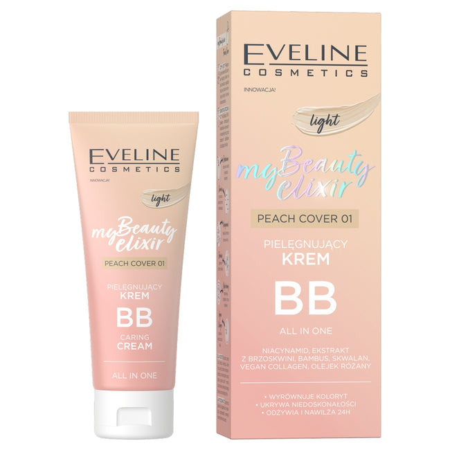 Eveline Cosmetics My Beauty Elixir pielęgnujący krem BB all in one 01 Peach Cover Light 30ml