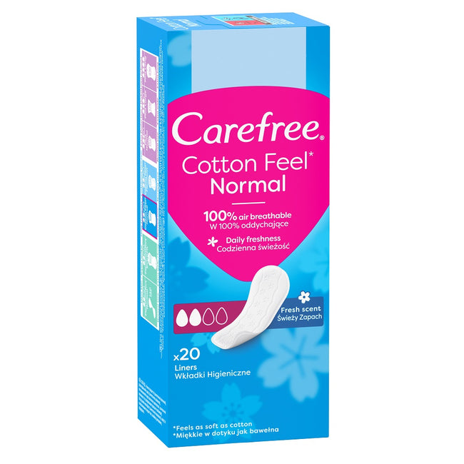 Carefree Cotton Feel Normal wkładki higieniczne świeży zapach 20szt