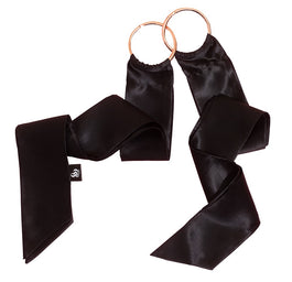 So Divine Luxury Silk Restraints jedwabiste wstążki do wiązania Black