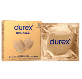 Durex Sensual super cienkie prezerwatywy lateksowe 3szt