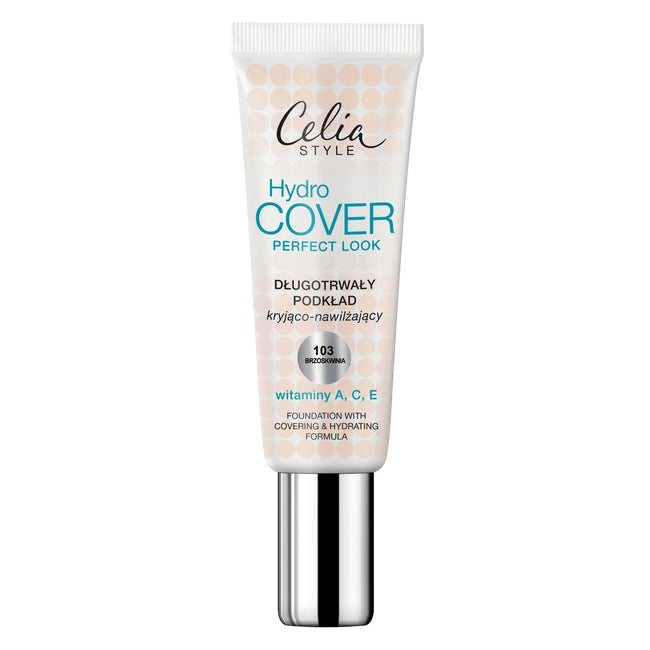 Celia Hydro Cover Perfect Look Foundation długotrwały podkład kryjąco-nawilżający 103 Brzoskwinia 30ml