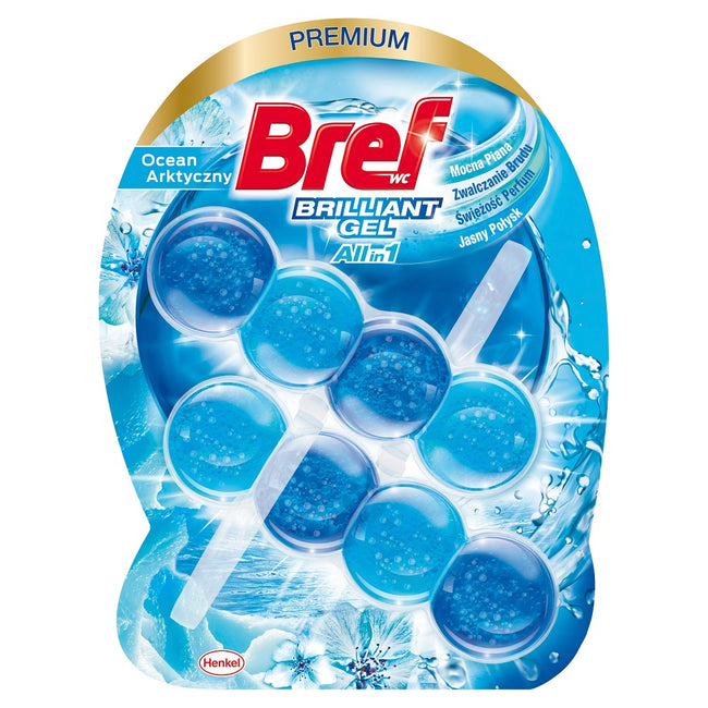 Bref Brilliant Gel All in 1 zawieszka myjąco-zapachowa do muszli Ocean Arktyczny 2x42g