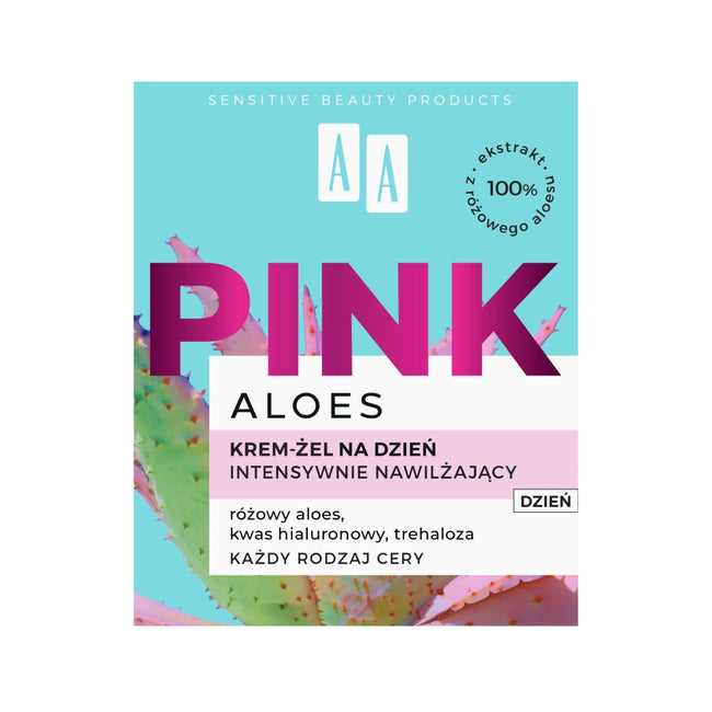 AA Aloes Pink krem intensywnie nawilżający żelowy na dzień 50ml