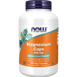 Now Foods Magnesium 400mg suplement diety 180 kapsułek