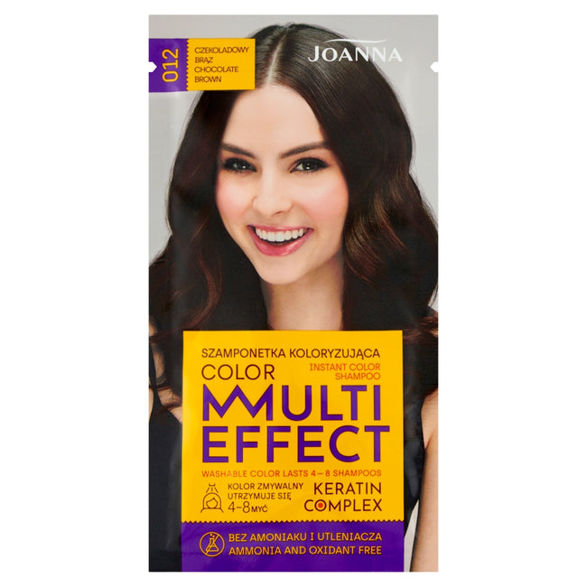 Joanna Multi Effect Color szamponetka koloryzująca 012 Czekoladowy Brąz 35g