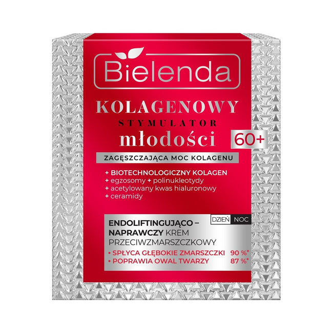 Bielenda Kolagenowy Stymulator Młodości endoliftingująco-naprawczy krem przeciwzmarszczkowy 60+ 50ml