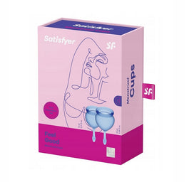 Satisfyer Feel Good Menstrual Cup zestaw kubeczków menstruacyjnych 15ml + 20ml Dark Blue