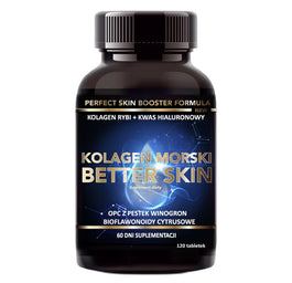 Intenson Kolagen Morski Better Skin + Witamina C + Kwas Hialuronowy suplement diety 120 tabletek