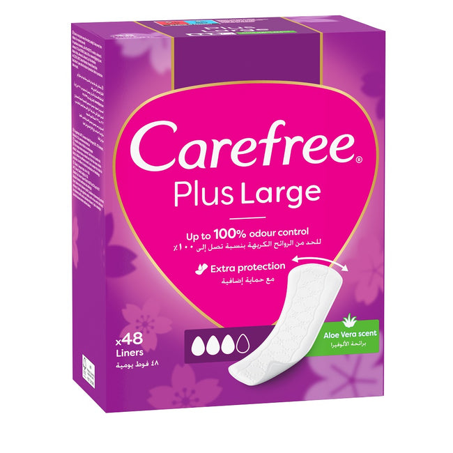 Carefree Plus Large wkładki higieniczne Aloe Vera Scent 48szt.