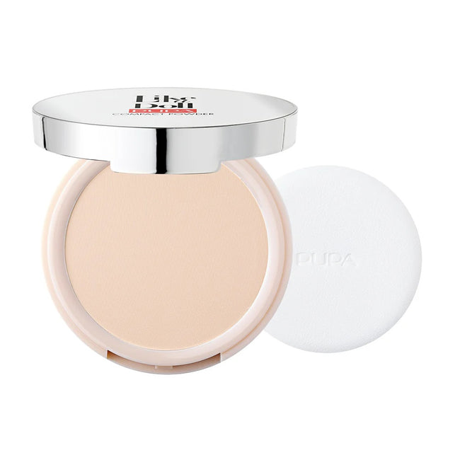 Pupa Milano Like A Doll Nude Skin Compact Powder SPF15 puder matujący 001 Porcelain 10g