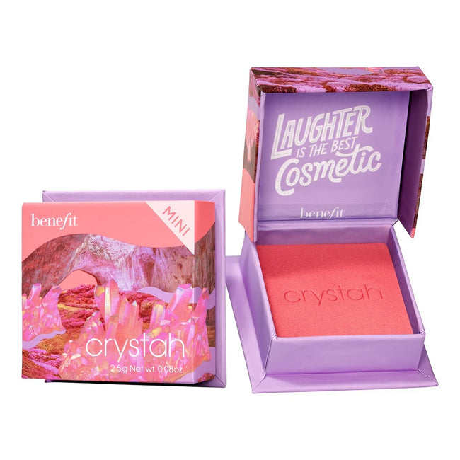 Benefit Crystah Mini Strawberry Pink Blush róż do policzków w odcieniu różowo-truskawkowym 2.5g