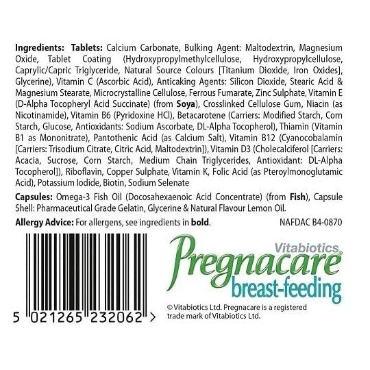 Vitabiotics Pregnacare Breast-feeding suplement diety dla mam karmiących piersiom 84 tabletki/kapsułki