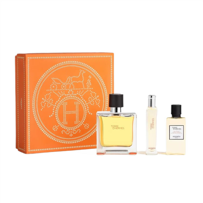 Hermes Terre D'Hermes zestaw perfumy spray 75ml + perfumy spray 15ml + żel pod prysznic 40ml