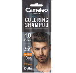 Cameleo Men Coloring Shampoo szamponetka koloryzująca dla mężczyzn 4.0 Średni Brąz 15ml