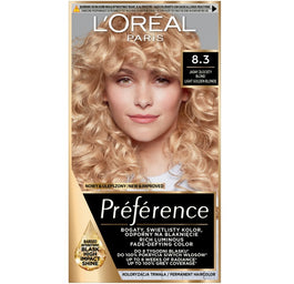 L'Oreal Paris Preference farba do włosów 8.3 Jasny Złocisty Blond