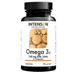 Intenson Omega3 500mg EPA + 250mg DHA suplement diety 120 kapsułek