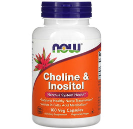 Now Foods Choline & Inositol suplement diety 100 kapsułek