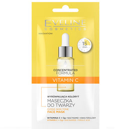 Eveline Cosmetics Skoncentrowana formuła wyrównująca koloryt maseczka do twarzy Vitamin C 8ml