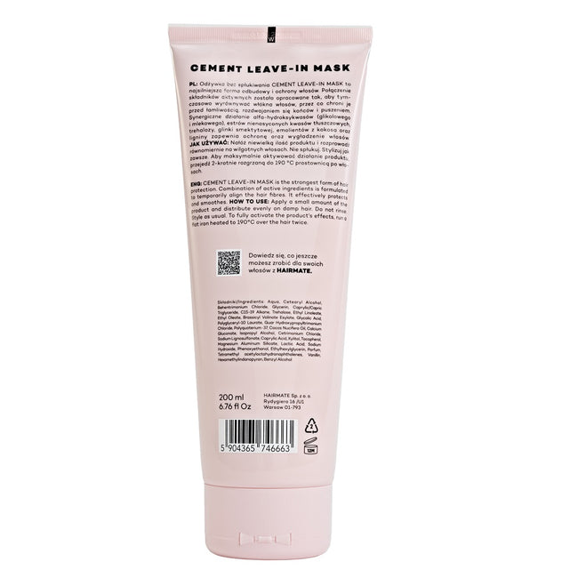 HAIRMATE Cement Leave-In Mask maska do włosów bez spłukiwania 200ml