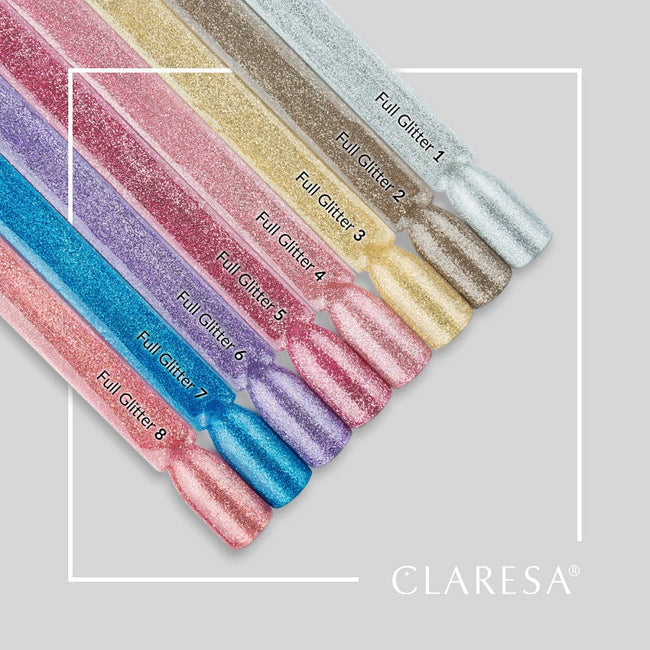 Claresa Soak Off UV/LED Full Glitter lakier hybrydowy 2 5g