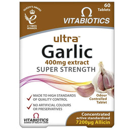 Vitabiotics Ultra Garlic czosnek bez zapachu suplement diety 60 tabletek