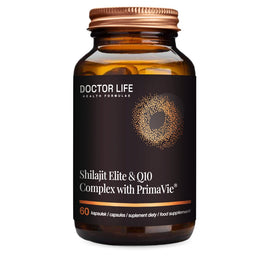 Doctor Life Shilajit Elite & Q10 Complex with PrimaVie suplement diety wspierający zdrowie serca i zmniejszający zmęczenie 60 kapsułek