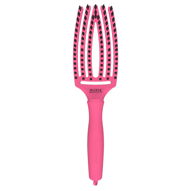 Olivia Garden FingerBrush Combo Medium szczotka do włosów Hot Pink